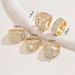 Geometric light luxury style ring set with personalized inlay niche design, suitable for couples and versatile rings_ipsvogv.com
