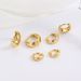 Women’s Jewelry Set Fashion Minimalist Copper Plated Real Gold Round Wide Earrings Earrings Geometric Small Smooth Earrings_ipsvogv.com