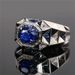 Blue Zircon Men's Ring, Light Luxury, Atmospheric Temperament, Fashionable And Versatile, High-end Sense, Niche Design,_ipsvogv.com