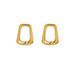 French Ins Geometric Square Necklace Collarbone Chain Titanium Steel Gold Earrings Jewelry Women's Set_ipsvogv.com