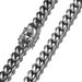 Men's Jewelry Set Fashion Steel Color Titanium Steel Stainless Steel Cuban Chain Encryption Necklace_ipsvogv.com