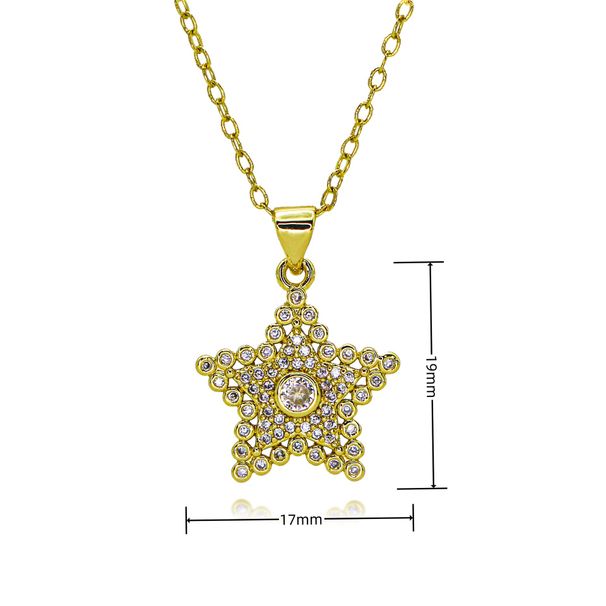 Zircon Star Necklace Color Retention Long Lasting Accessories Necklace Fashion Retro Niche Temperament Necklace Wholesale_ipsvogv.com