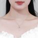 Women's Jewelry S925 Sterling Silver Key Moissanite Necklace One Carat Two Carats Luxury Design_ipsvogv.com