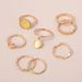 Instagram New Water Wave Drop Butter Circle Pendant 8-piece Set With 8-shaped Beads_ipsvogv.com
