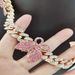 Instagram Style Personalized Full Cuban Necklace Water Diamond Butterfly Collarbone Neck Chain Hip-hop Jewelry_ipsvogv.com