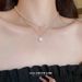 Genuine Gold Electroplated Pearl Double-layer Necklace With Creative Love, Sweet Collarbone Chain, Niche Instagram Style_ipsvogv.com