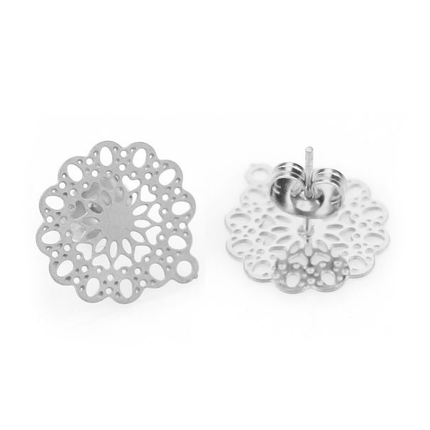 Stainless Steel Fashionable Hollow Ear Hooks And Anti Allergic Vacuum Electroplating Earrings, DIY Handmade Jewelry_ipsvogv.com