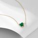 Women's Jewelry Emerald Heart Shaped Zircon Sterling Silver Necklace Niche Light Luxury High End Simple Versatile Clavicle Chain_ipsvogv.com