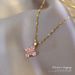 Titanium Steel 【 】 Light Luxury Lucky Grass Temperament Micro Inlaid Diamond Necklace Women's Exquisite Style Ins 【 】_ipsvogv.com