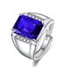 Open Mouth Brazilian Natural Amethyst Gemstone Personality Style Men's Trendy Inlaid Green Ring_ipsvogv.com