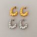 Real Gold Electroplated Titanium Steel Polished Geometric Round Beads Vintage Gold And Silver Earrings_ipsvogv.com