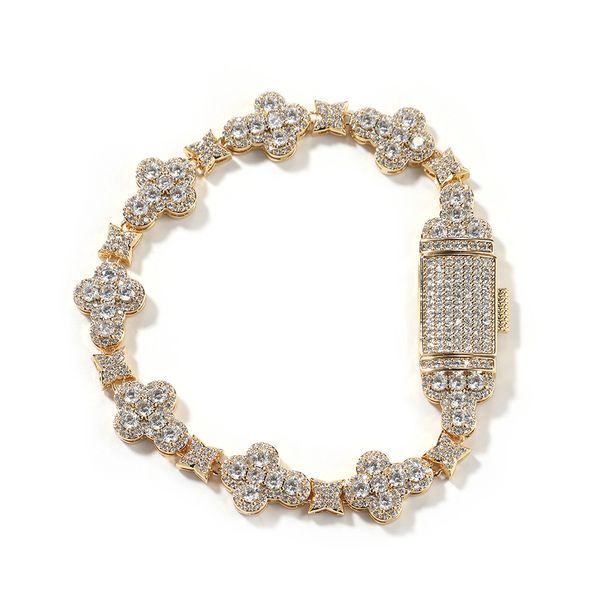 Women's Jewelry Minimalist Fashion 10mm Cross Flower Bracelet With Micro-Pavé Zirconia For Elegant Shine_ipsvogv.com
