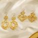 Women’s Jewelry Set Fashion Hollow Heart Tassel Earrings Personality Versatile Gold Plated Stainless Steel Earrings Light Luxury High End_ipsvogv.com