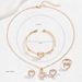 Fashion Niche Design High-End Necklace Earrings Bracelet Ring Personality Simple Ins Style Heart Jewelry Set_ipsvogv.com