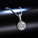 Classic Necklace Women's Fashion and Elegance One Carat Round Bag Collar Chain Silver Jewelry Live Broadcast_ipsvogv.com