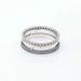 Women's Jewelry Signature Logo Ring With Pavé Stones And Beaded Detailing - Elegant Silver-Toned Statement Piece For Women_ipsvogv.com