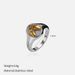Women’s Jewelry Set Fashion Simple Electroplating Gold Stainless Steel Closed Ring_ipsvogv.com