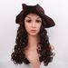 Halloween Christmas performance cos princess brown hair braided long curly hair_ipsvogv.com