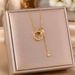 Korean Version Ins Style Interlocking Tassel Double Ring Titanium Steel Necklace For Women, Niche, Light Luxury Design,_ipsvogv.com