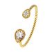 Women's Jewelry Beaded Prong-Set Gemstone Bracelet - New Waterdrop Cut Multicolor Synthetic Crystals Adjustable Opening Bangle_ipsvogv.com
