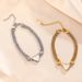 Korean Black White Double-sided Heart-shaped Titanium Steel Bracelet For Women, With A Three-layer Chain And Elegant_ipsvogv.com
