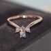 Jewelry Fashion V shaped Women's Ring Rose Gold Plated Zircon Accessories_ipsvogv.com
