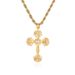 Hip hop cross zircon pendant personality men's necklace titanium steel necklace does not fade female summer accessories_ipsvogv.com