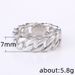 Cao Shi's Hot Selling Copper Plated Dual Color Chain Ring Men's Fashion Punk Jewelry_ipsvogv.com