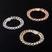 Ins New Box Jewelry Buckle Cuban Bracelet Inlaid Zircon Real Gold Electroplated Hip Hop Men's Bracelet_ipsvogv.com