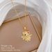 Flower 【 】 Cat Light Luxury Charm Gorgeous Full Diamond Necklace Women's Versatile Clavicle Titanium Steel Chain 【 】_ipsvogv.com