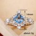 Cao Shi Princess Pattern Sea Blue Simulated With Diamond Zircon Inlaid, Noble And Exquisite Index Finger Ring_ipsvogv.com