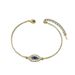 Fashion style female personality, devil's eye set with blue diamonds, niche design, bracelet, high-end metal jewelry_ipsvogv.com