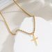 Hot-selling Men's Twist Chain Hip-hop Trend Stainless Steel Cross Pendant Men's Necklace_ipsvogv.com
