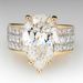 ring water drop pear shaped zircon ring female simple micro inlaid square diamond ring female_ipsvogv.com