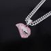 Men’s Jewelry Set Fashion Trendy Personality Lips Inlaid Diamond Single Pendant Men's Domineering Cool Exaggerated Hip Hop Cuban Necklace Accessories_ipsvogv.com