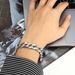 Unisex Popular Simple And Fashionable Full Diamond Cuban Bracelet Ins Style Hip Hop Geometric Punk Trendy Cuban Bracelet_ipsvogv.com