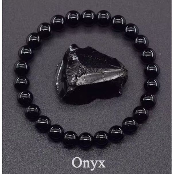Agate Tiger Eye Crystal Natural Stone Elastic Rope Bead Bracelet For Men And Women_ipsvogv.com