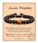Hot Selling Natural Fashion Black Matte Tiger Eye Volcanic Stone Beaded Bracelet For Men_ipsvogv.com