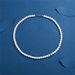 Single Layer Men's Circular Beaded Collarbone Chain Pearl Necklace_ipsvogv.com