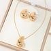 Fashionable water droplet design earring set for women, versatile and niche, long necklace with geometric earrings_ipsvogv.com