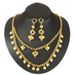 Copper Gold-plated Heart-shaped Necklace, Earring Jewelry Set, Thanksgiving Gift Suitable For Wedding Parties_ipsvogv.com