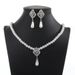 Fashionable New Necklace Jewelry With Diamond And Rose Hollow Pendant, Pearl Tassel Bride Set Chain_ipsvogv.com