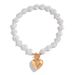 Baroque Pearl Bead Collarbone Women's French OT Buckle Heart Pendant Necklace_ipsvogv.com