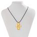 Ins Cold Wind Metal Lava Cross Necklace With Personalized Simplicity, Diamond Studded Alloy Wax Thread Pendant_ipsvogv.com