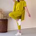 Women's Clothing new autumn round neck bat shirt large size loose sweater casual two piece set_ipsvogv.com