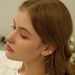 Unisex Hot Sales Real Gold Brass Electroplating Inlaid Zircon Ear Bone Clip Long Chain Ear Wire Ladies Elegant Earrings_ipsvogv.com
