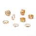 New Carved Hollow Animal 6-piece Set Of Iron Ring Cute Crescent Letter Butterfly_ipsvogv.com