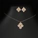 RAKOL Niche Design, Super Sparkling And Dazzling Gemstone Fashionable Earrings, Collarbone Chain, Bride Necklace_ipsvogv.com
