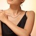New Dopamine Shattered Silver Bead Necklace, Niche Trend, Colorful Natural Stone, Stainless Steel Collarbone, Neck_ipsvogv.com