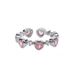 【 Collected By 3109 People 】 Small Niche Design, Pink Heart-shaped Zircon Ins Style Ring, Women's Sweet And Cool Trendy_ipsvogv.com